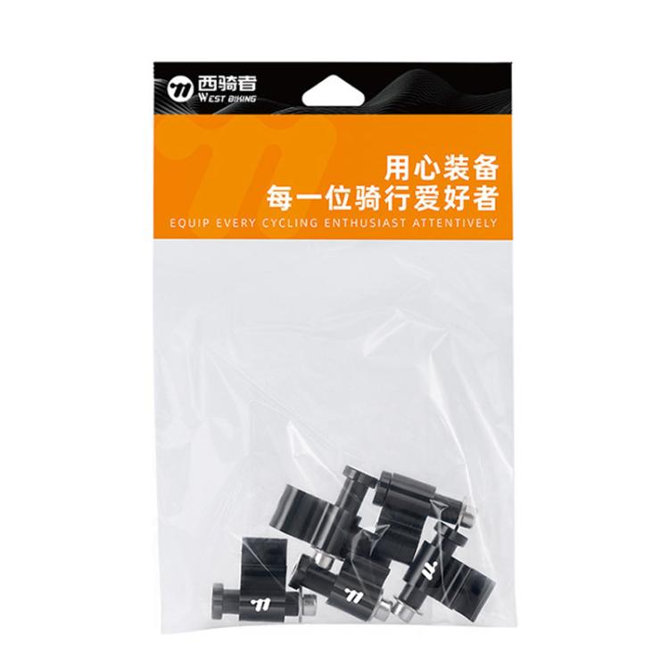 WEST BIKING 5pcs /Bag Mountain Bike Hose Guide Plate Frame Cable Conversion Mounting Bracket - Black