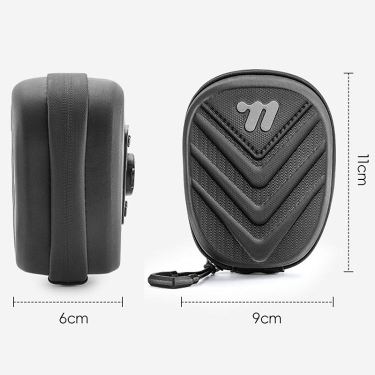 WEST BIKING Bicycle Hard-Shell Tail Bag Waterproof Quick-Release Cycling Bag - Black