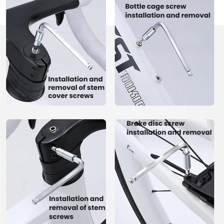 WEST BIKING 14 In 1 Bicycle Repair Tool Set Mini Multi-Functional Wrench Tool Set - Black