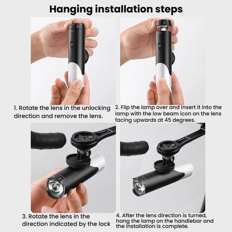 WEST BIKING Rotatable High Brightness Bicycle Light Road Bike Mountain Bike Light, Spec: 1200 Lumens