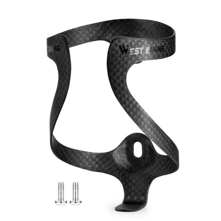 WEST BIKING Bicycle Carbon Fiber Water Bottle Cage Lightweight Cycling Water Bottle Holder - Black