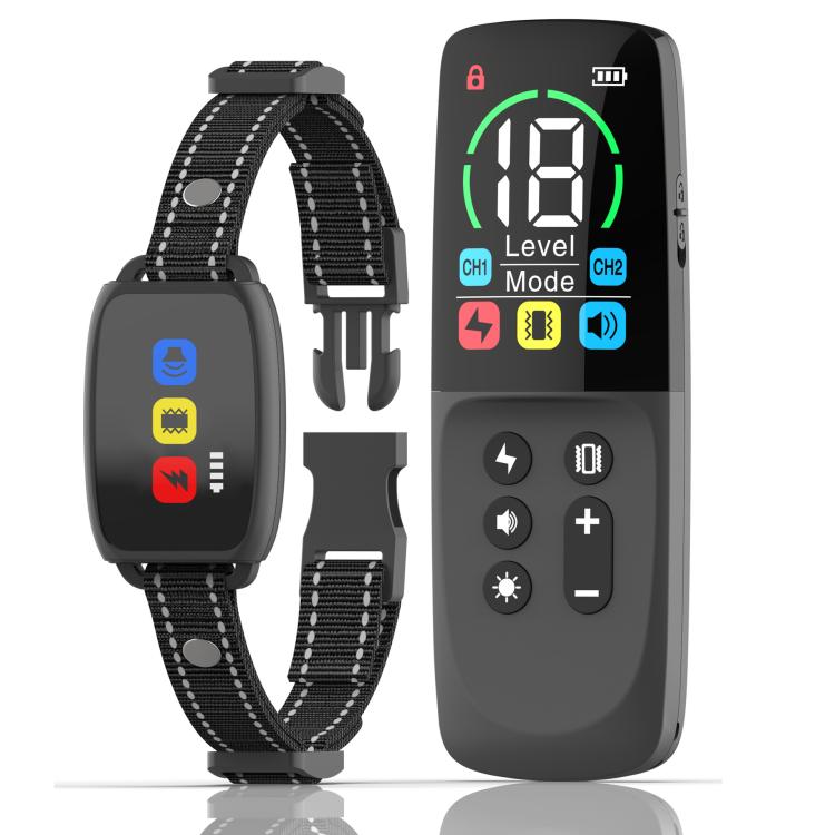 Remote-controlled Color Screen Dog Barking Control Device, Specification: Electric Shock