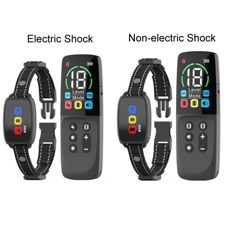 Remote-controlled Color Screen Dog Barking Control Device, Specification: Electric Shock