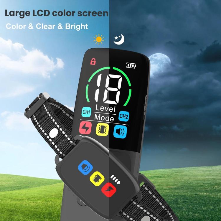 Remote-controlled Color Screen Dog Barking Control Device, Specification: Non-electric Shock