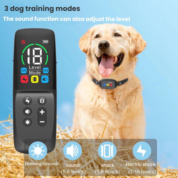 Remote-controlled Color Screen Dog Barking Control Device, Specification: Non-electric Shock