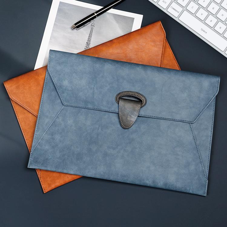 Leather A4 Document Holder Waterproof Business File Organizer, Fits 100 Sheets
