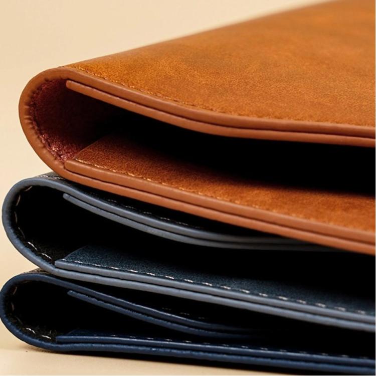 Leather A4 Document Holder Waterproof Business File Organizer, Fits 100 Sheets