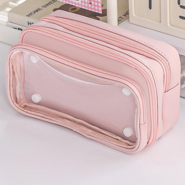 10 Layer Storage Transparent  Pen Pouch Large Capacity Stationery Pouch