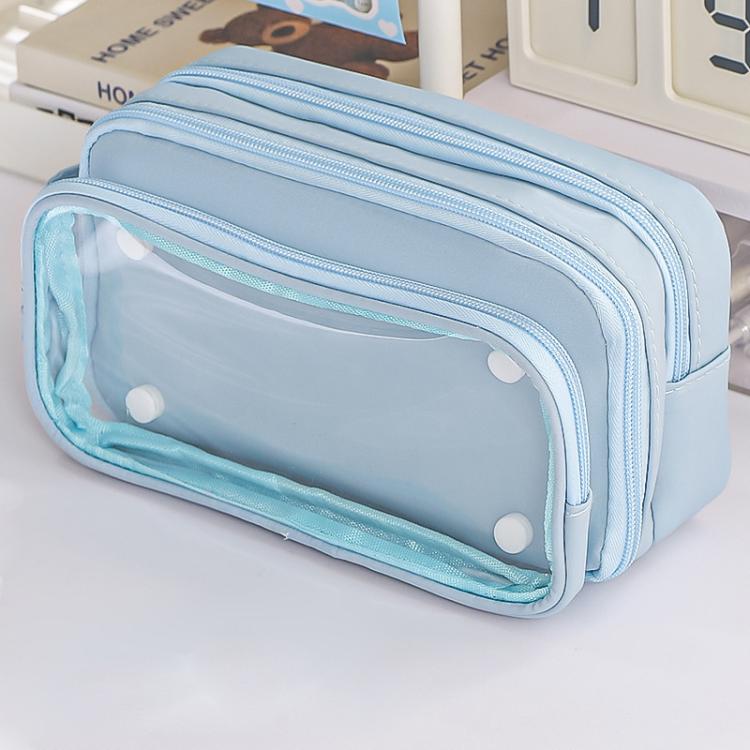 10 Layer Storage Transparent  Pen Pouch Large Capacity Stationery Pouch