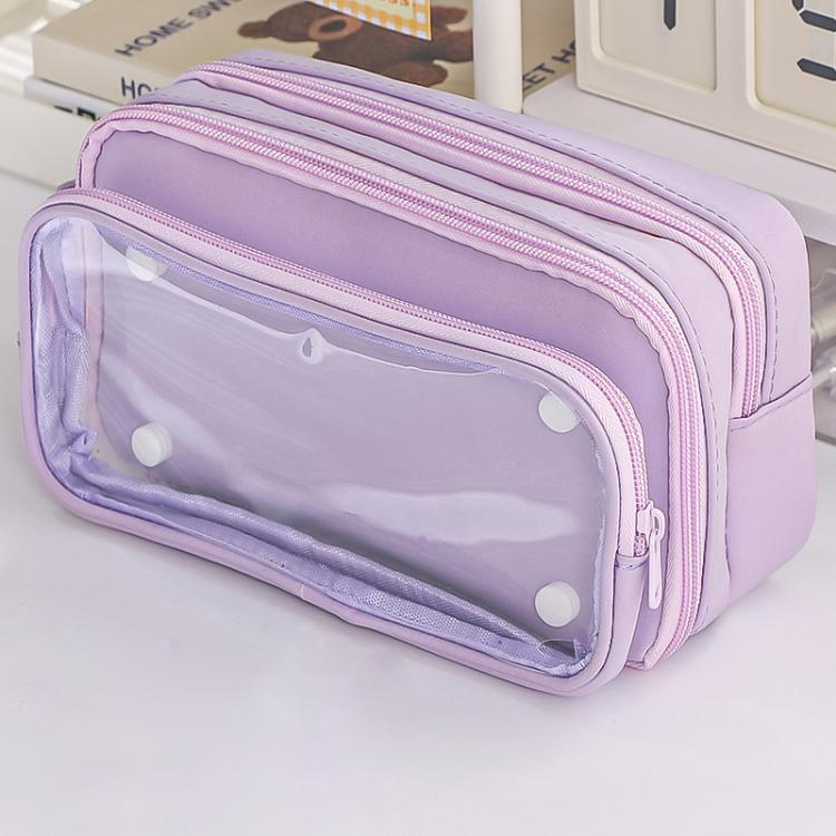 10 Layer Storage Transparent  Pen Pouch Large Capacity Stationery Pouch