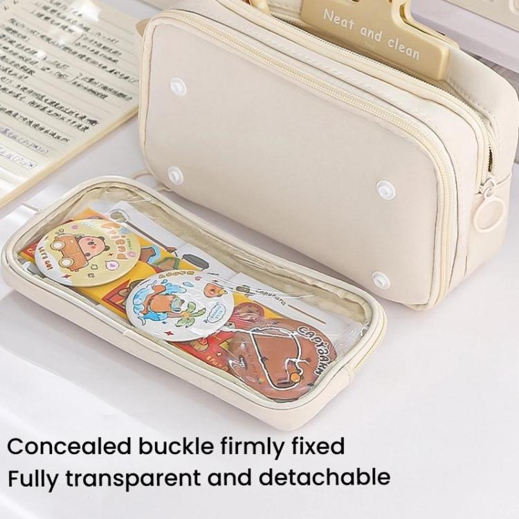10 Layer Storage Transparent  Pen Pouch Large Capacity Stationery Pouch