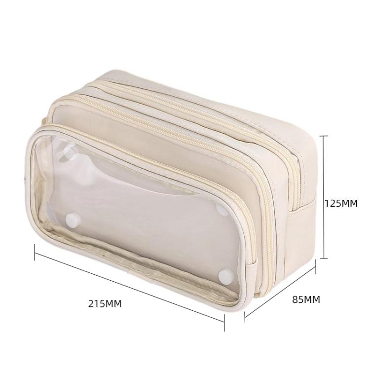 10 Layer Storage Transparent  Pen Pouch Large Capacity Stationery Pouch