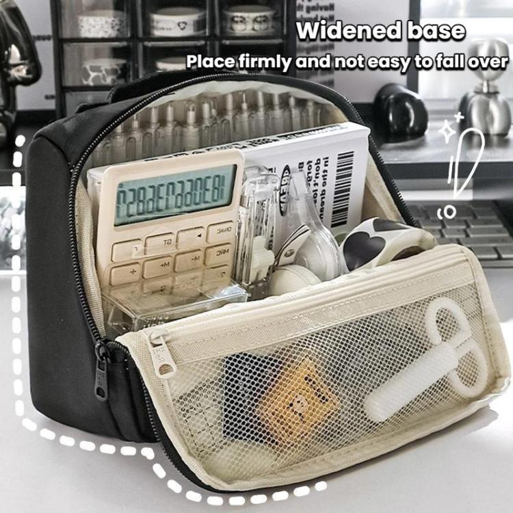 Handheld Large Capacity Pen Pouch Simple Multifunctional Stationery Storage Bag For Students