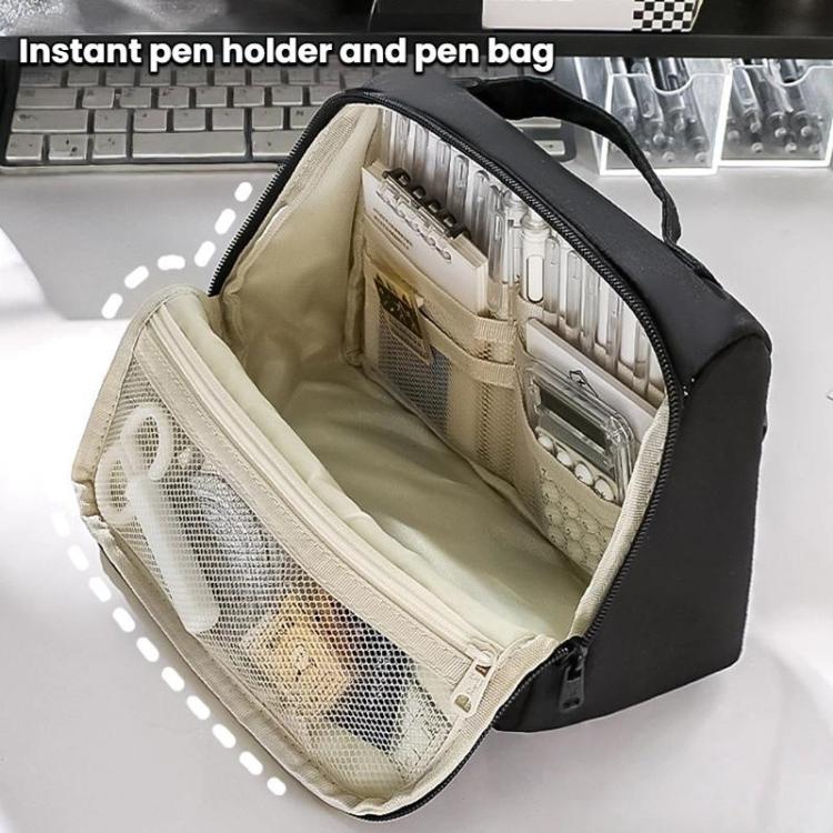 Handheld Large Capacity Pen Pouch Simple Multifunctional Stationery Storage Bag For Students