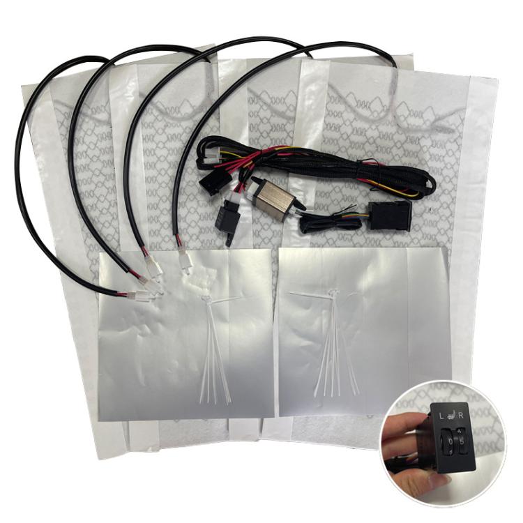 12V Universal Winter Car Seat Heating Pad Set 8: 5-gear + 2 Seats  - 4 Heating Pads