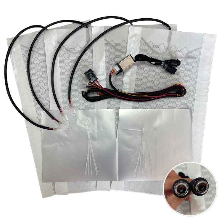 12V Universal Winter Car Seat Heating Pad Set 9: 6-gear + 2 Seats  - 4 Heating Pads