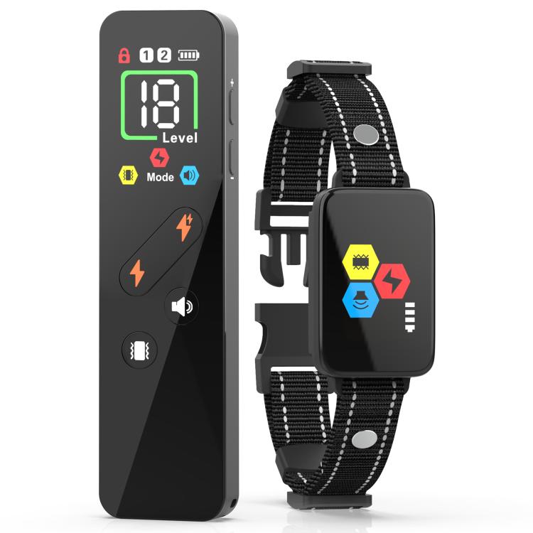 Color Screen Shock Collar Remote Control Dog Training Device - 1set