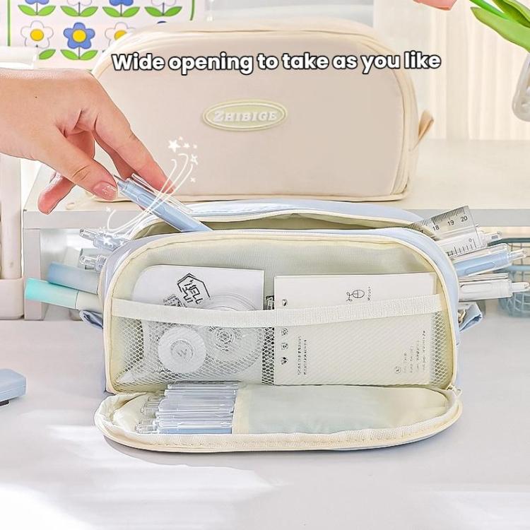 Double Layer Large Capacity Pen Pouch Simple Stationery Box For Students