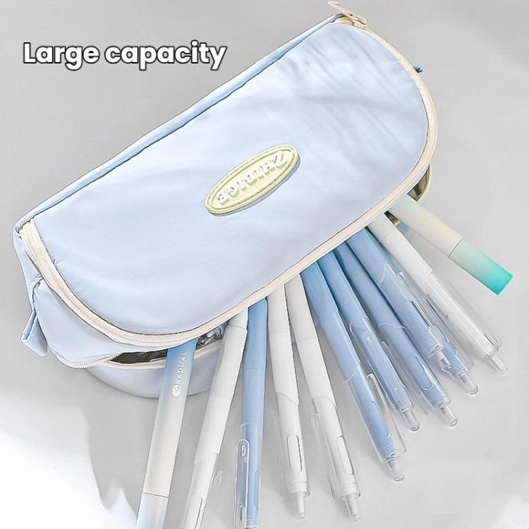 Double Layer Large Capacity Pen Pouch Simple Stationery Box For Students