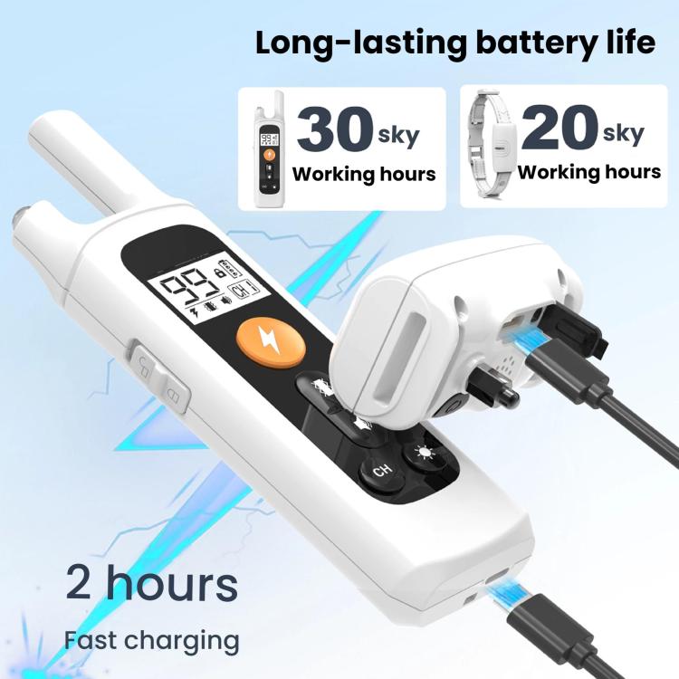 Remote Control Dog Barking Control Device Rechargeable Waterproof Electric Shock Collar, Specification: One To Two