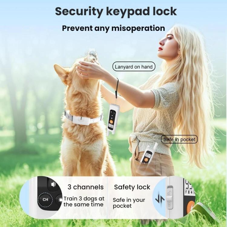 Remote Control Dog Barking Control Device Rechargeable Waterproof Electric Shock Collar, Specification: One To One