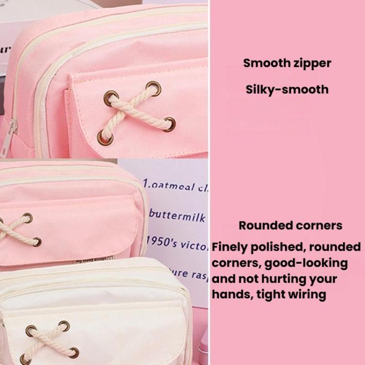 Simple Large Capacity Drawstring Pen Pouch Student Pencil Case