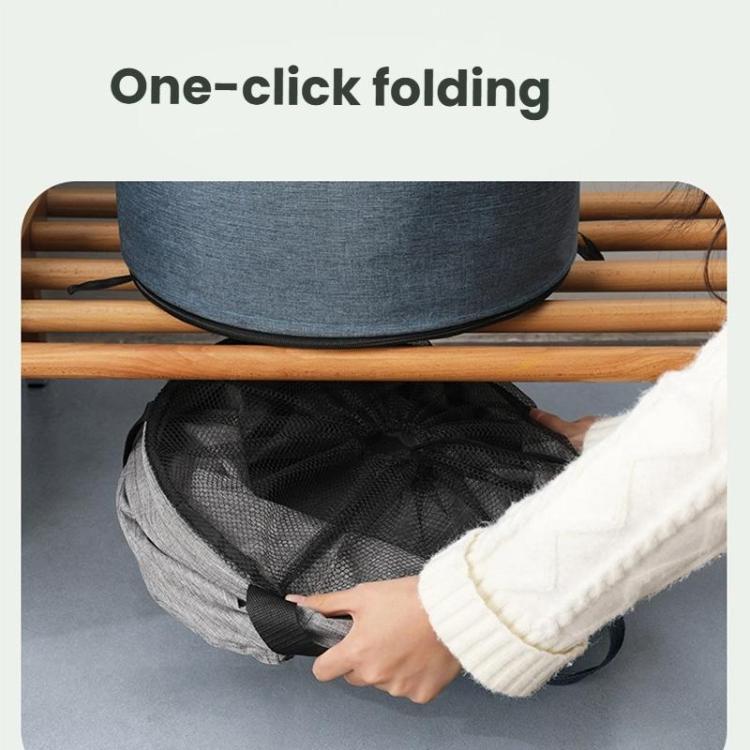 Foldable Rolling Laundry Hamper with Wheels & Straps Large Capacity Collapsible Clothes Basket