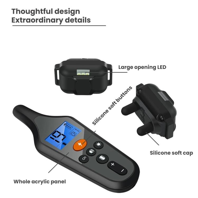 Remote Control Dog Training Device With Electric Shock Collar - One To One