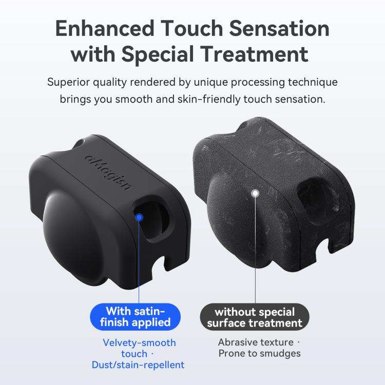 For DJI Osmo 360 aMagisn Silicone Lens Cap Anti-scratch Lens Protective Case - Black