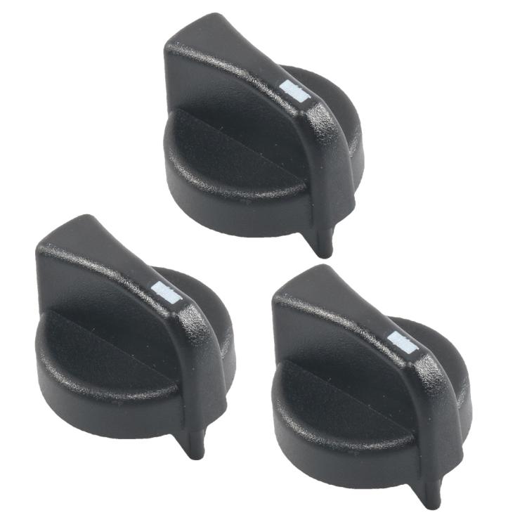 Car Air Conditioning Heater Control Knob For Peterbilt, Color: Black 3pcs