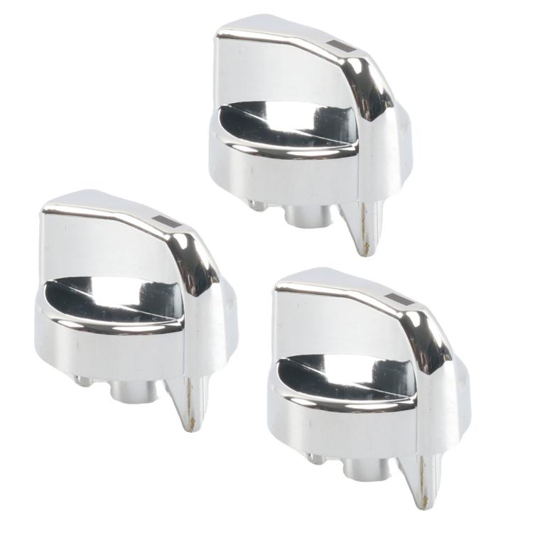 Car Air Conditioning Heater Control Knob For Peterbilt, Color: Silver 3pcs