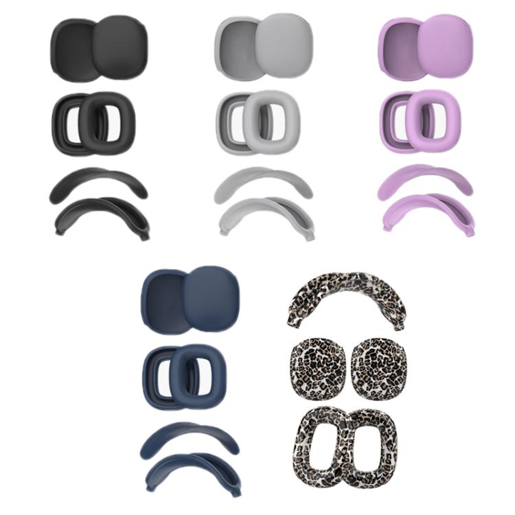 For AirPods Max 2 / Airpods Max 4pcs /Set Head-Mounted Silicone Anti-Bump Protective Cover, Color: Midnight Blue
