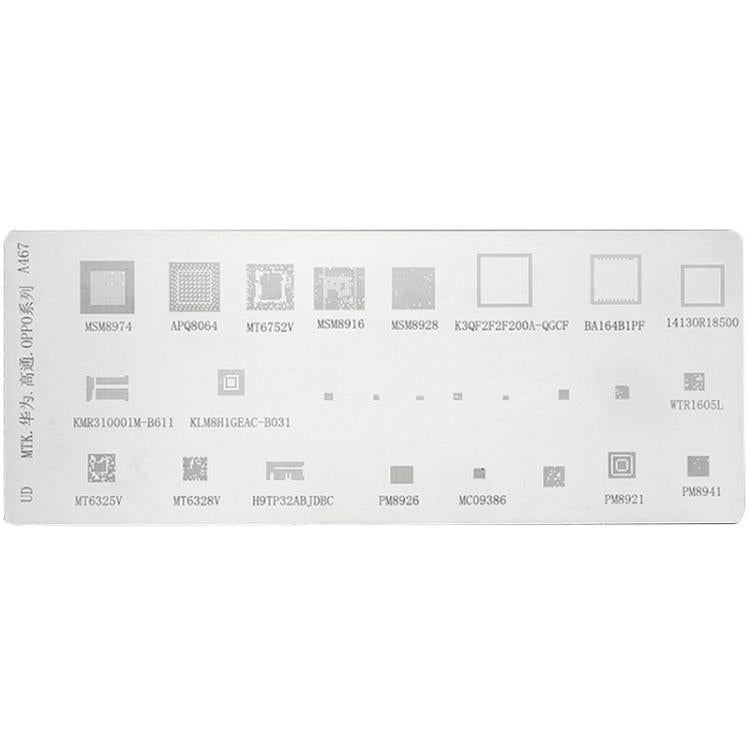 Kaisi 4pcs Solder Paste Stencil Universal Mobile Phone BGA Reballing Stencils 55 Multi-Purpose Steel Mesh, Model: A482+A467+A508