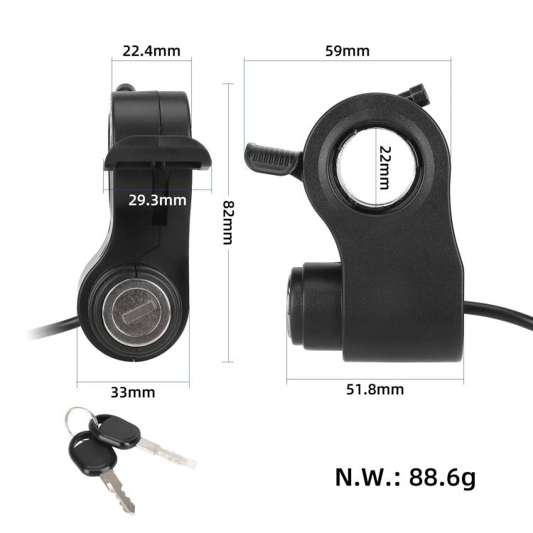 For KUGOO / Kukirin G2 Pro / G2 Max Scooters Including Ignition Key Switch Lock - 5 Pin Digital Shift