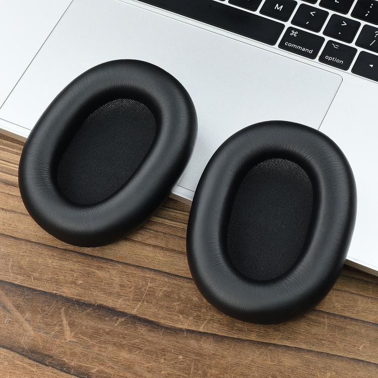 For Sony WH-1000XM6 Headphone 1pair Replacement Protein Ear Pads Soft Foam Ear Cushions - Black