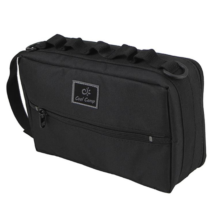 COOL CAMP CF-3303 Car Tissue Hanging Bag Outdoor Camping Tool Tableware Storage Bag - Black