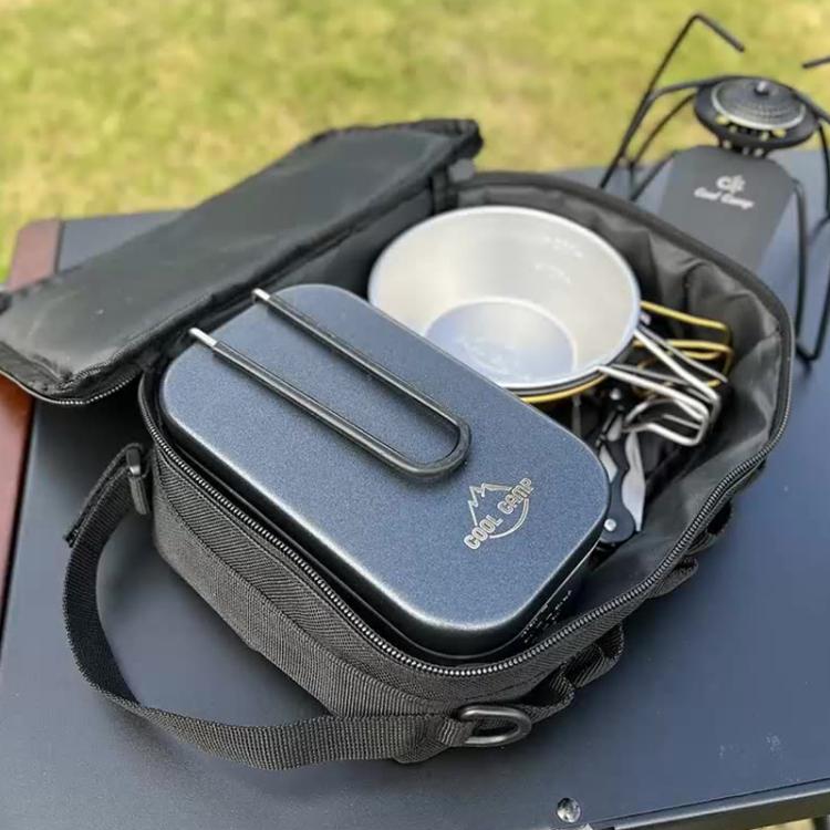 COOL CAMP CF-3303 Car Tissue Hanging Bag Outdoor Camping Tool Tableware Storage Bag - Black