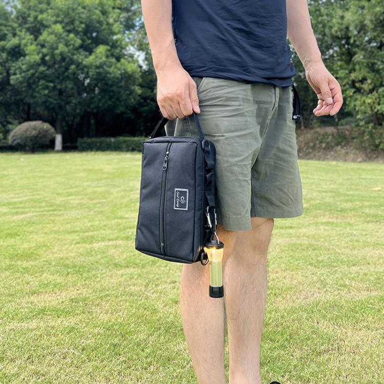 COOL CAMP CF-3303 Car Tissue Hanging Bag Outdoor Camping Tool Tableware Storage Bag - Black