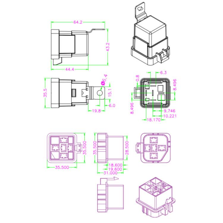 AM107421 Switch Starter Relay Kit for John Deere - 40A/30A  12VDC