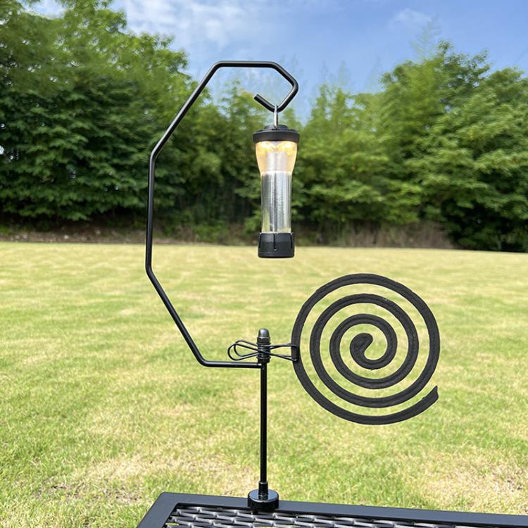 COOL CAMP CF-LT012 Outdoor Mosquito Repellent Incense Clip Lamp Stand Magnetic Camping Light Pole - Black