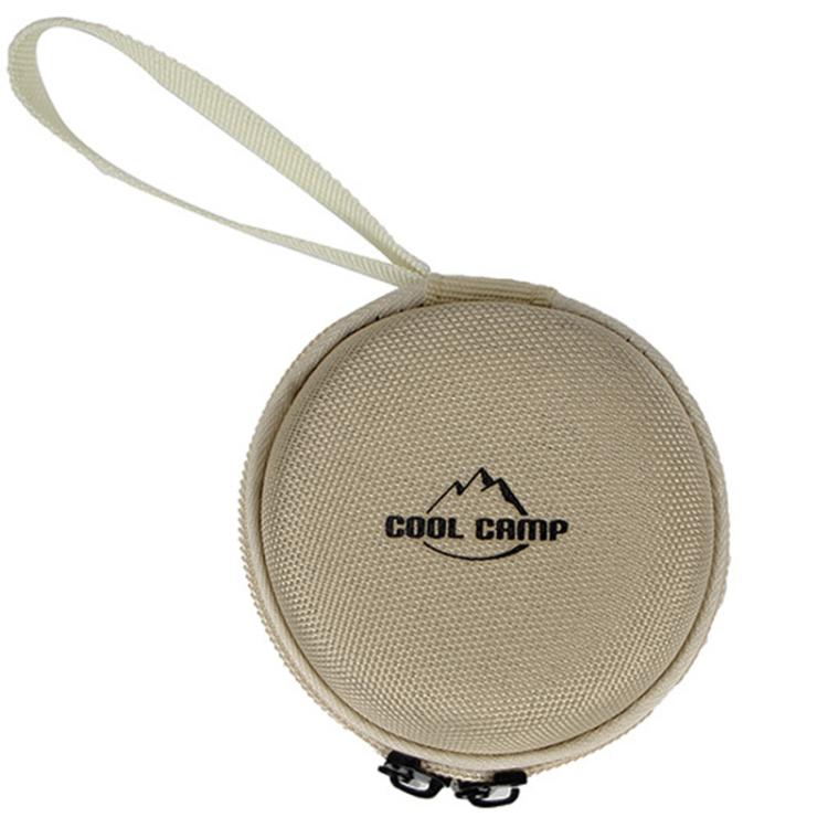 COOL CAMP CF-3023 Round Zipper Coin Pouch Portable Headphone Storage Case For Outdoor Camping