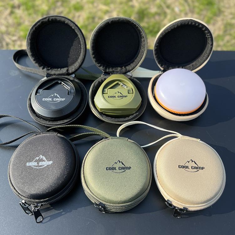 COOL CAMP CF-3023 Round Zipper Coin Pouch Portable Headphone Storage Case For Outdoor Camping