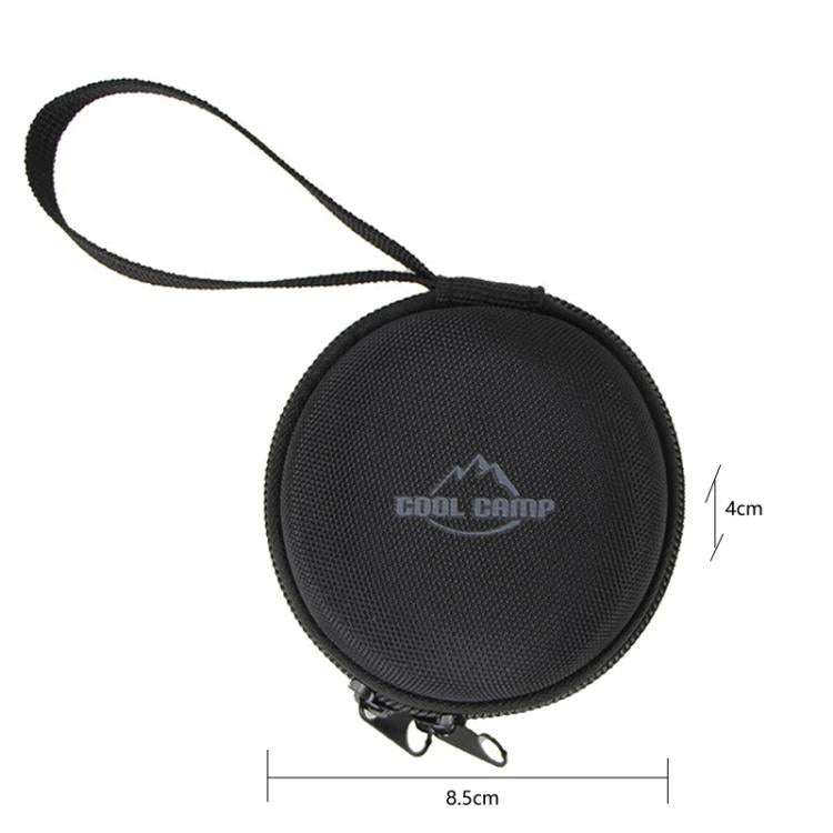 COOL CAMP CF-3023 Round Zipper Coin Pouch Portable Headphone Storage Case For Outdoor Camping