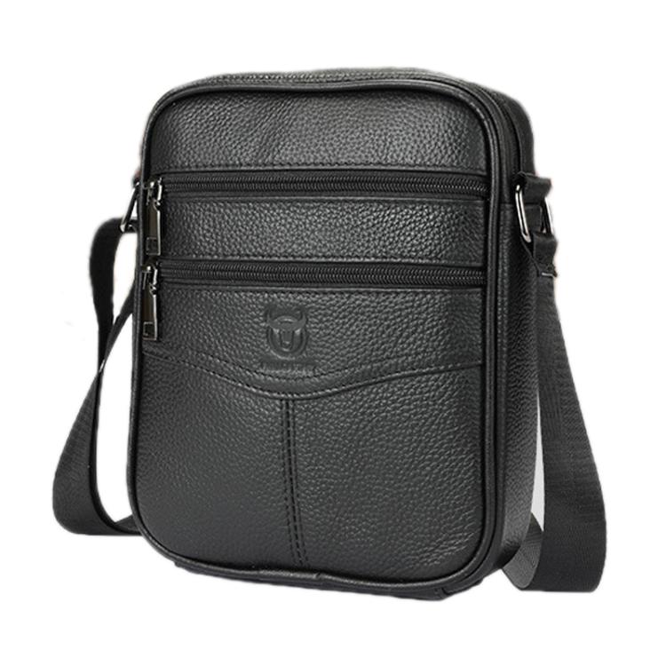 BULL CAPTAIN 8-Inch Vintage Leather Shoulder Bag Crossbody Wallet