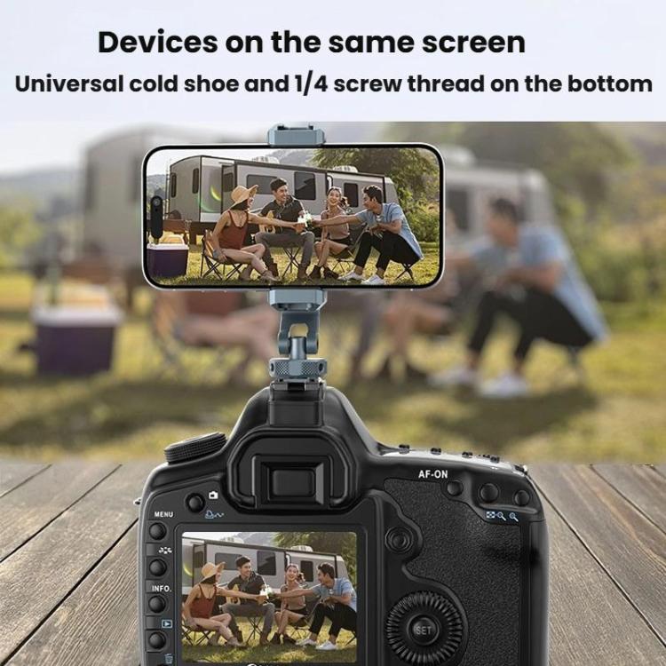 VRIG PH-18 Aluminum Alloy Dual-Head Cold Shoe Phone Mount With Dual 1/4 inch Screw Holes For Horizontal/Vertical Tilting Shooting