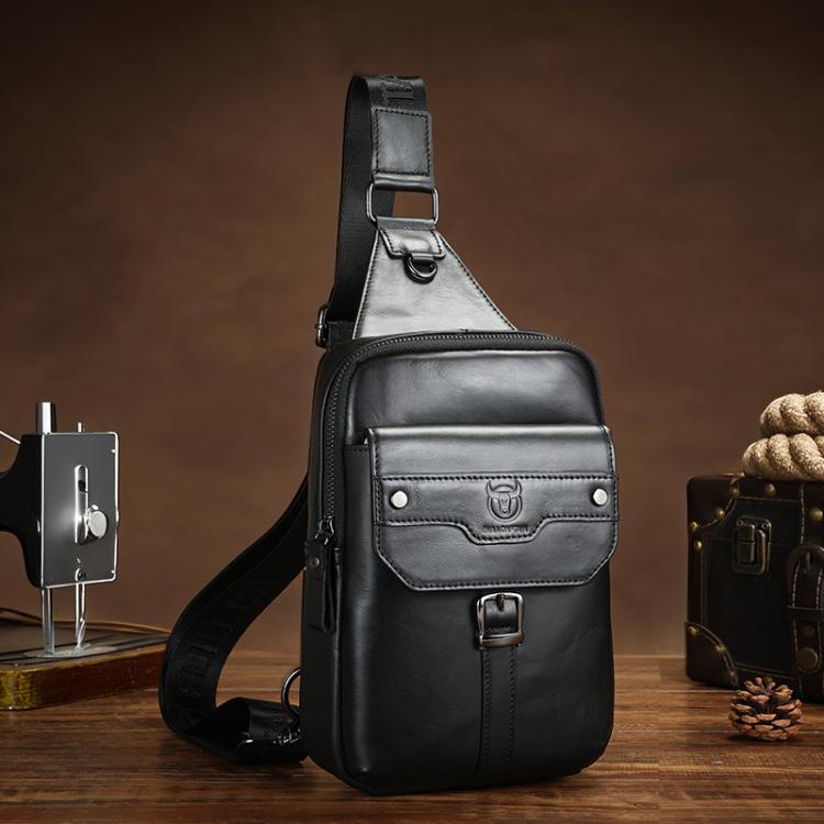 BULL CAPTAIN Men Vintage Genuine Leather Shoulder Bag