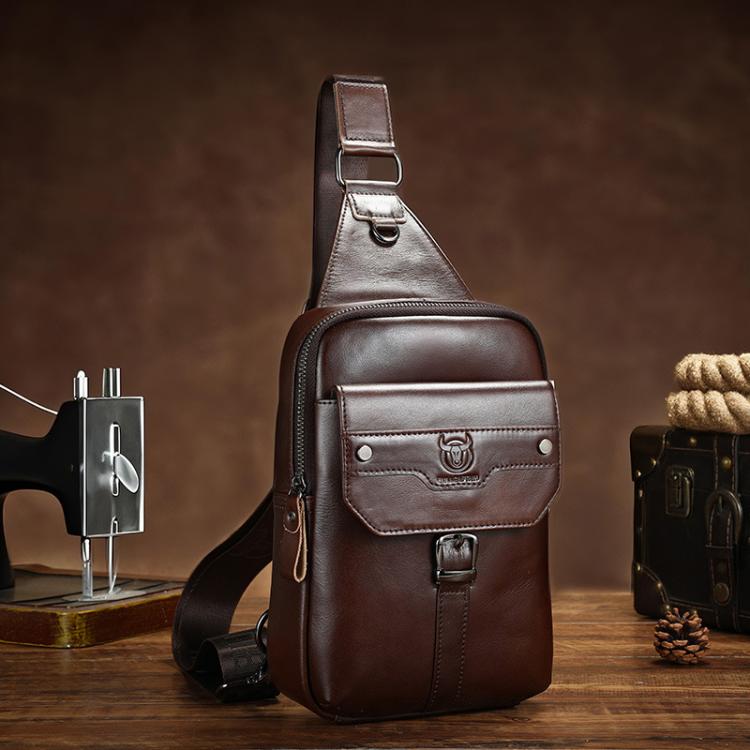 BULL CAPTAIN Men Vintage Genuine Leather Shoulder Bag