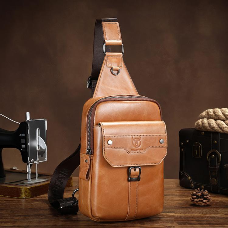 BULL CAPTAIN Men Vintage Genuine Leather Shoulder Bag