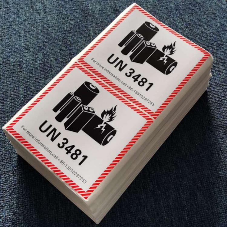 100pcs Logistics Air Freight Carton Sealing Sticker Lithium Battery Label Fragile Label, Spec: UN3480: 10x10cm