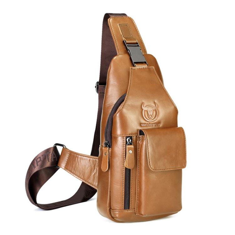 BULL CAPTAIN 8 inch Vintage Men Genuine Leather Crossbody Bag